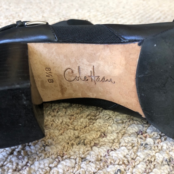 Cole Haan Black Leather Ankle Booties - Picture 6 of 7